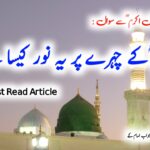 رسول اکرم ﷺ سے سوال : آپ کے چہرے پر یہ نور کیسا ہے ؟